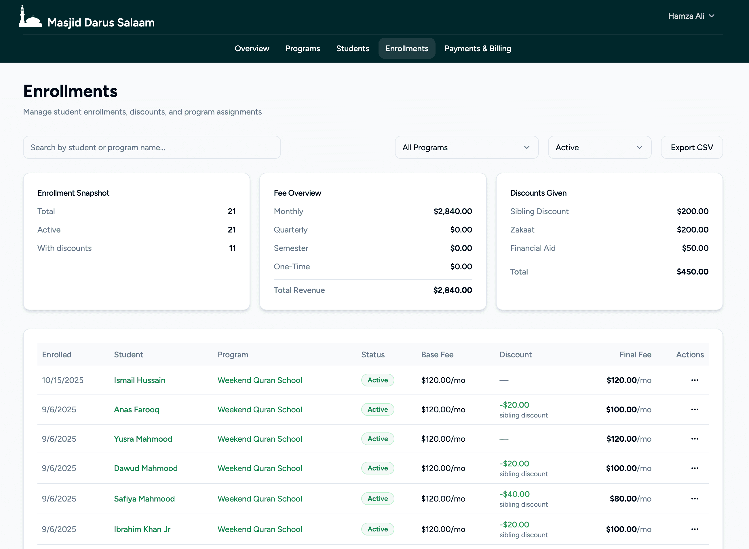 Enrollment Management preview